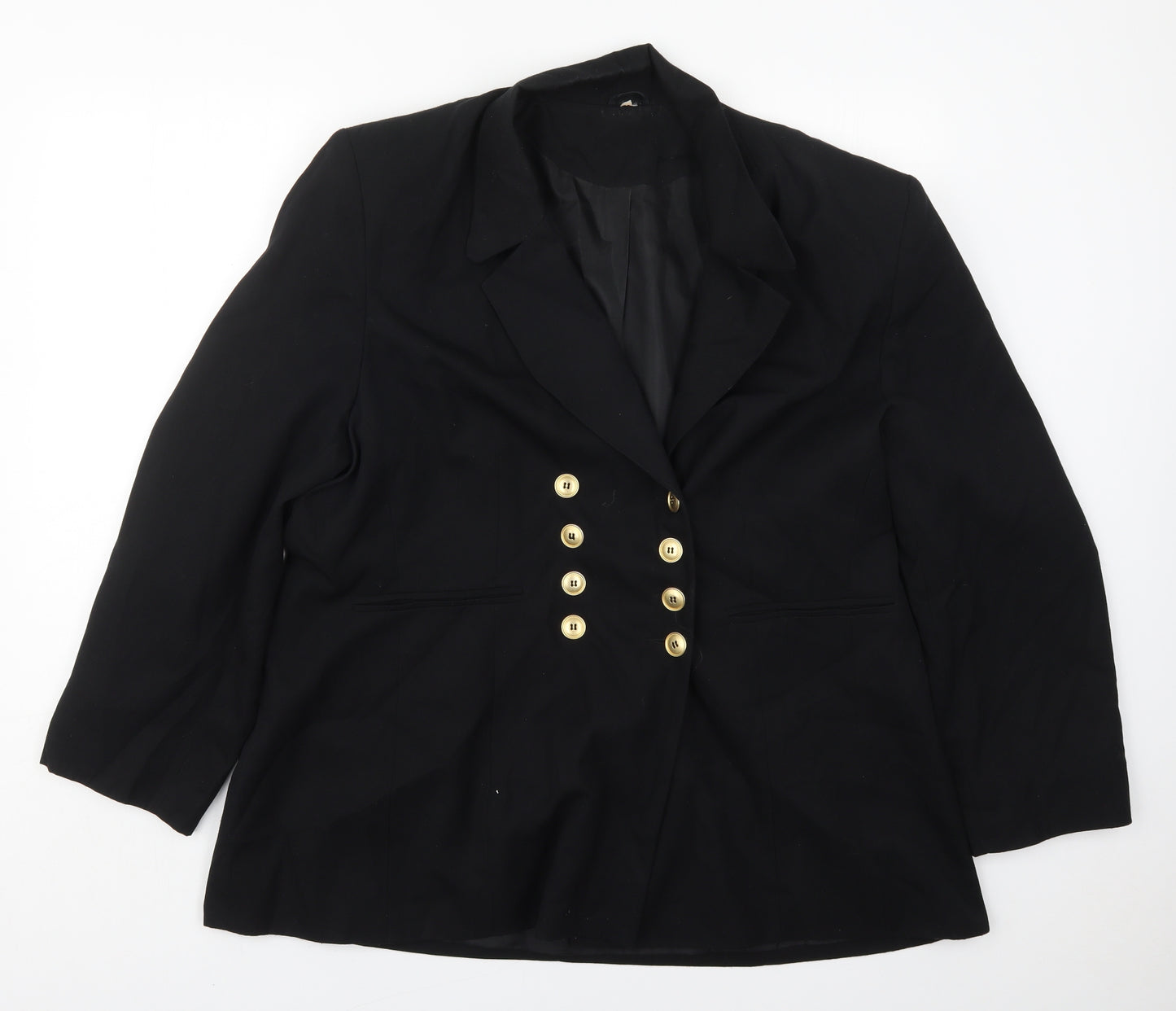 Miss Smith Womens Black  Polyester Jacket Suit Jacket Size 26