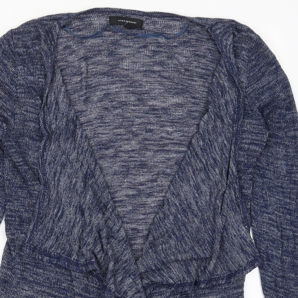 Atmosphere Womens Blue V-Neck  Viscose Cardigan Jumper Size 10