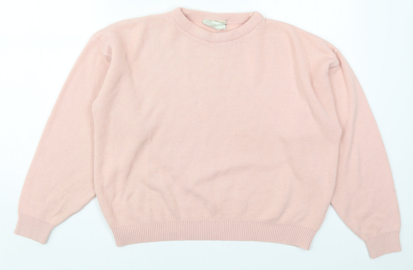 BHS Womens Pink Round Neck  Acrylic Pullover Jumper Size 14