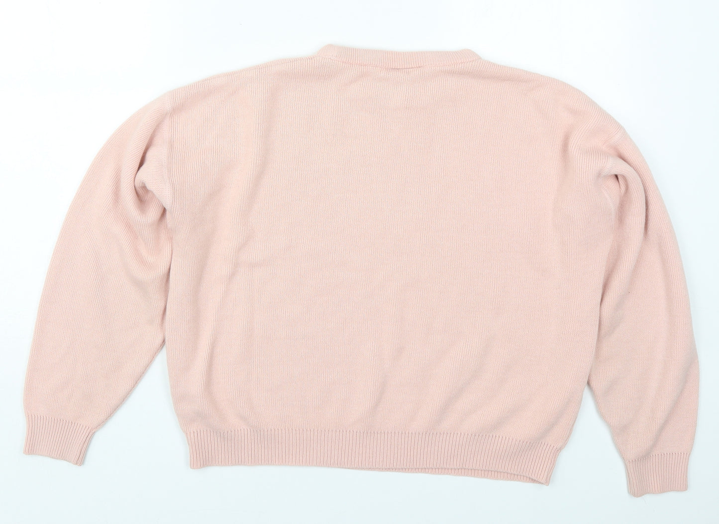 BHS Womens Pink Round Neck  Acrylic Pullover Jumper Size 14