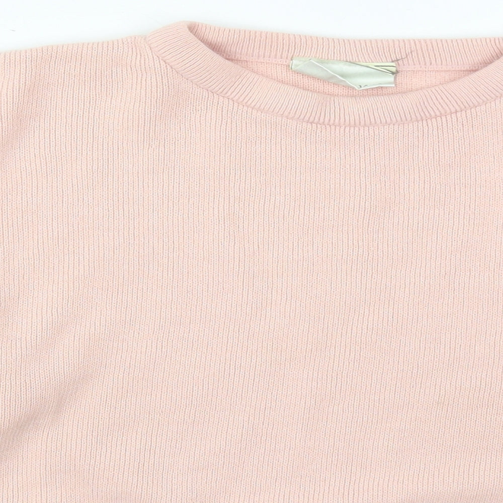 BHS Womens Pink Round Neck  Acrylic Pullover Jumper Size 14