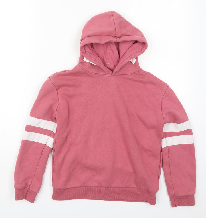 Primark Girls Pink Cotton Pullover Hoodie Size 10-11 Years Pullover