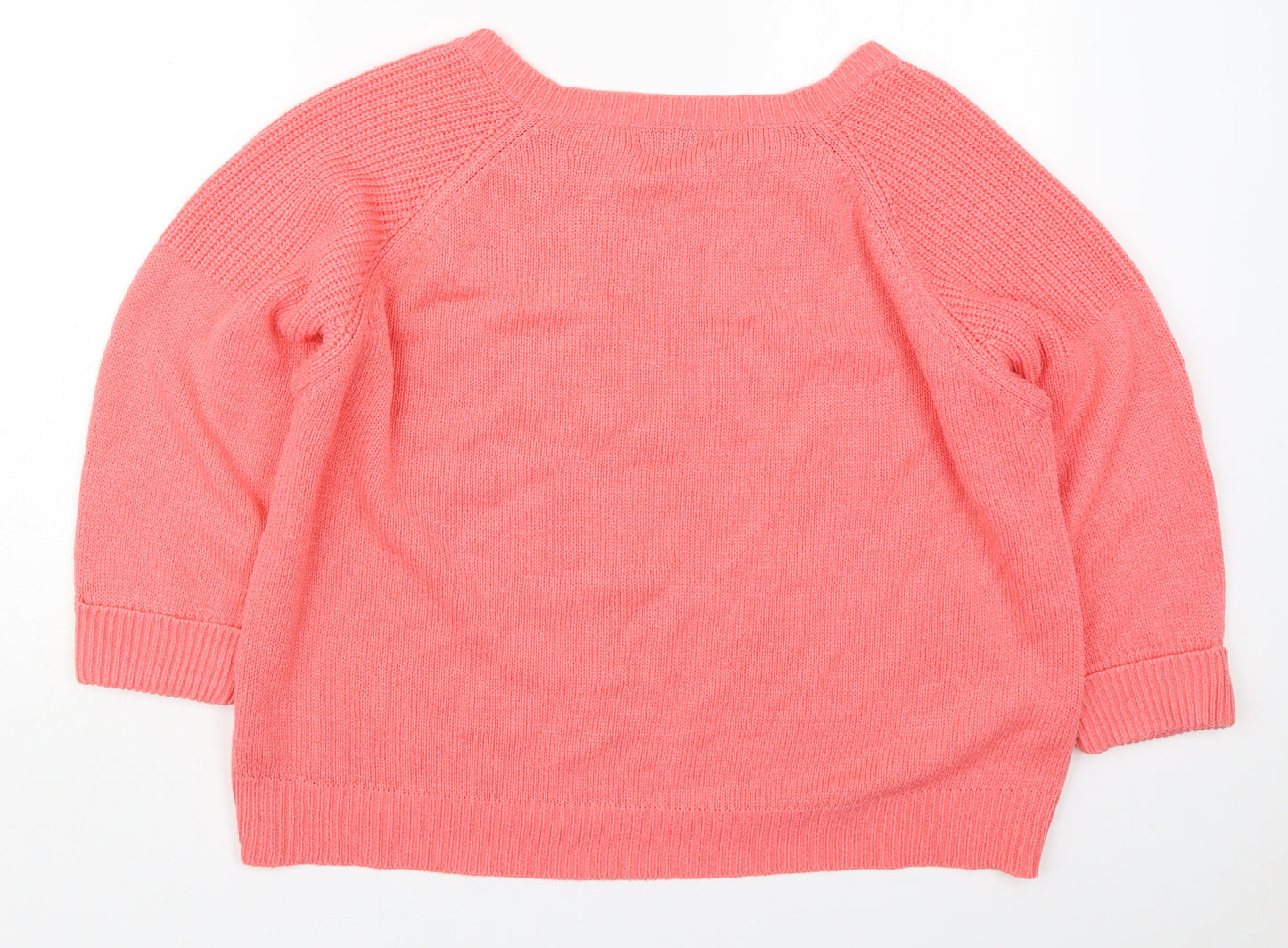 Originals Womens Pink Boat Neck  Acrylic Pullover Jumper Size XL