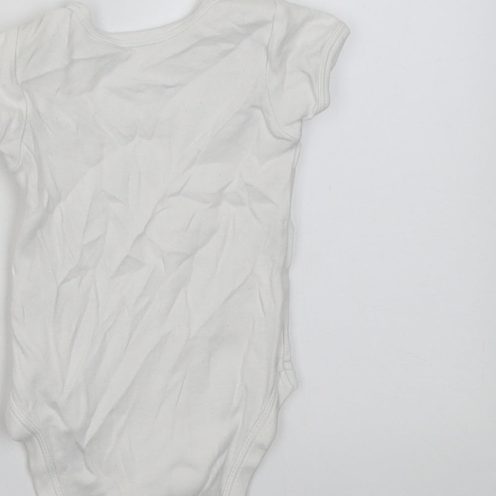 Dunnes Stores Baby White  Cotton Babygrow One-Piece Size 0-3 Months  Button