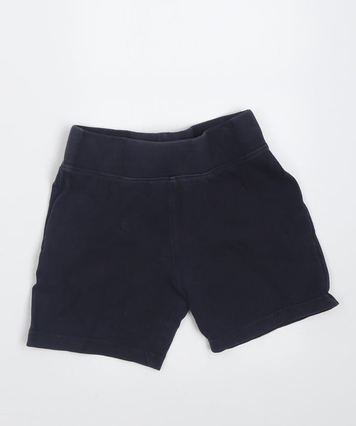 Matalan Girls Blue  Cotton Biker Shorts Size 7 Years  Regular  - School Wear