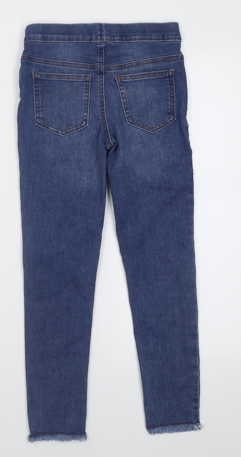 Primark Girls Blue  Cotton Jegging Trousers Size 8-9 Years  Regular Pullover