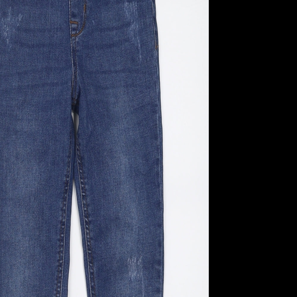 Primark Girls Blue  Cotton Jegging Trousers Size 8-9 Years  Regular Pullover