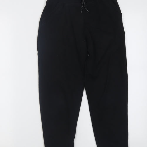 Primark Boys Black  Cotton Jogger Trousers Size 9-10 Years  Regular Tie