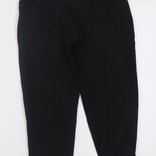 Primark Boys Black  Cotton Jogger Trousers Size 9-10 Years  Regular Tie
