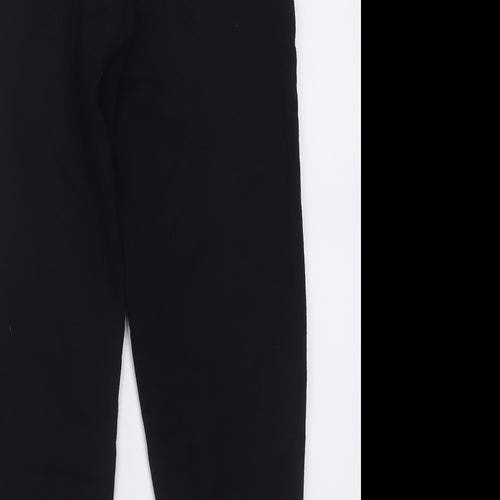 Primark Boys Black  Cotton Jogger Trousers Size 9-10 Years  Regular Tie