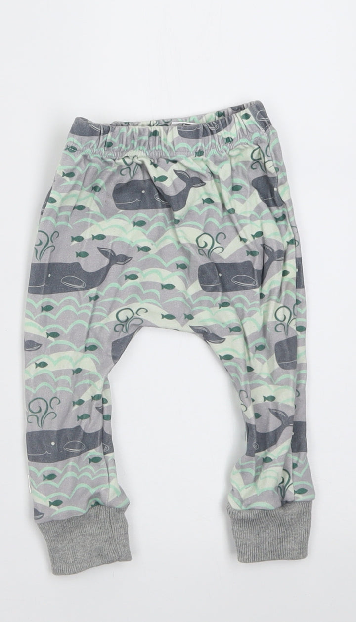 Hau'oli Apparel Boys Green Geometric Cotton Capri Trousers Size 6-9 Months Pullover
