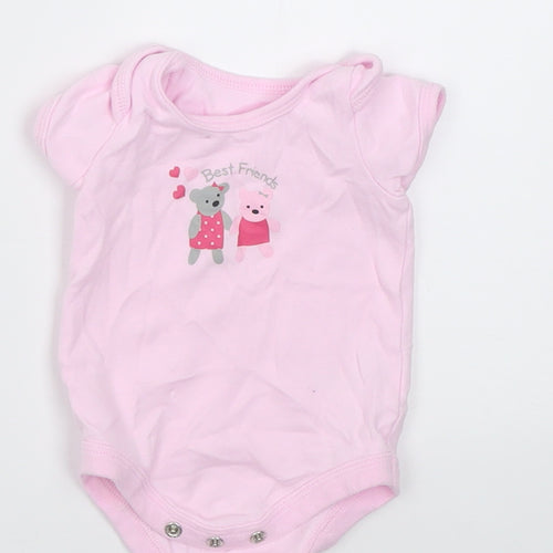 BHS Girls Pink  Cotton Babygrow One-Piece Size Newborn  Button - Best Friends