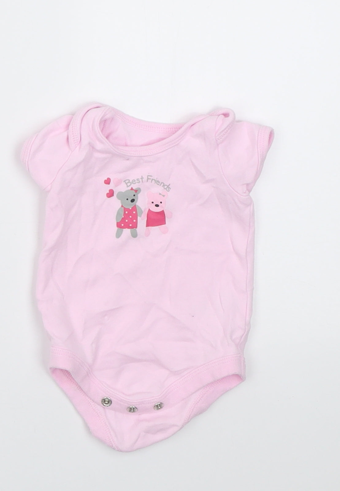 BHS Girls Pink  Cotton Babygrow One-Piece Size Newborn  Button - Best Friends