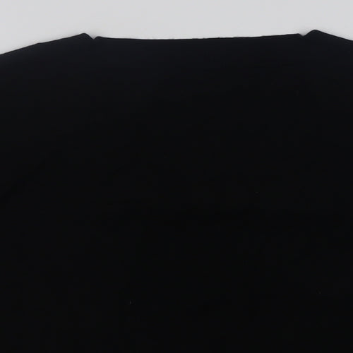 EWM Womens Black Square Neck  Polyamide Pullover Jumper Size 18