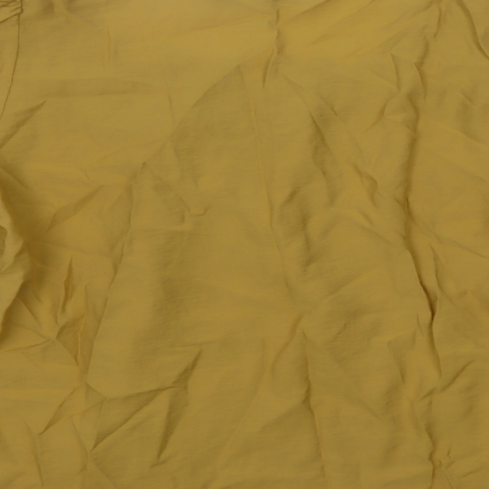 F&F Womens Yellow  Viscose Basic Blouse Size 18 Square Neck