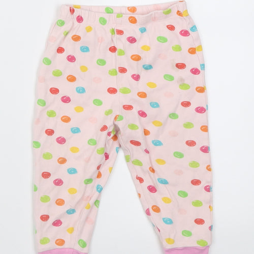 In the Night Garden Girls Pink Polka Dot Cotton  Pyjama Pants Size 12-18 Months  Pullover