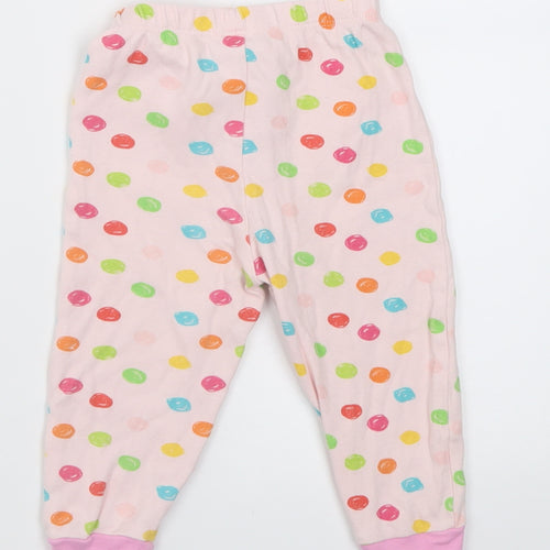 In the Night Garden Girls Pink Polka Dot Cotton  Pyjama Pants Size 12-18 Months  Pullover