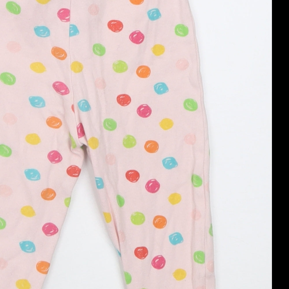In the Night Garden Girls Pink Polka Dot Cotton  Pyjama Pants Size 12-18 Months  Pullover