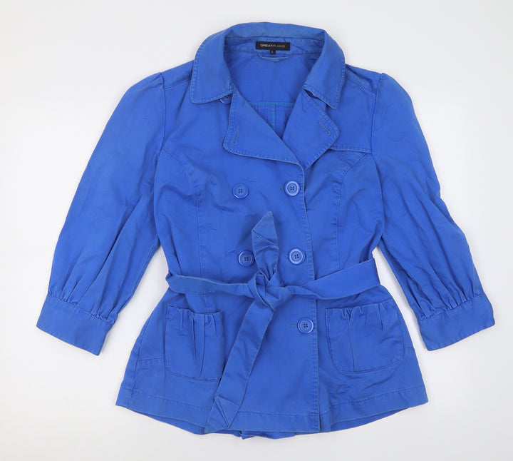 Great Plains Womens Blue Jacket Size L Button