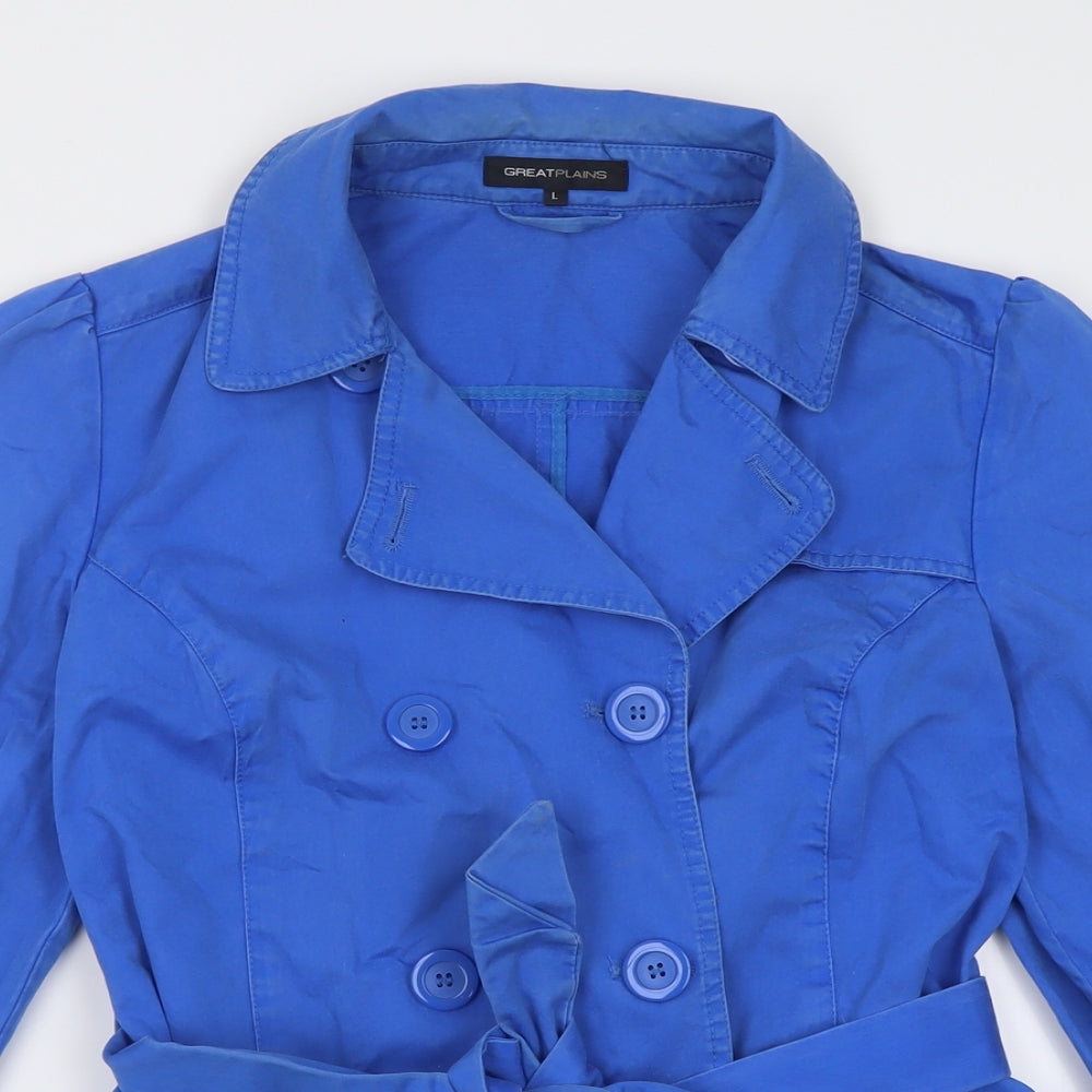 Great Plains Womens Blue   Jacket  Size L  Button