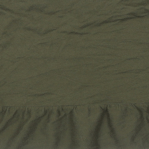 Marks and Spencer Womens Green V-Neck  Acrylic Pullover Jumper Size 14