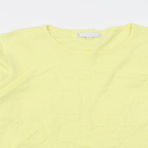 Lakeland Womens Yellow Crew Neck  Viscose Pullover Jumper Size M