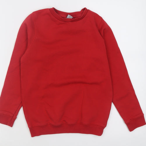 TU Boys Red  Cotton Pullover Sweatshirt Size 9 Years  Pullover - School Wear
