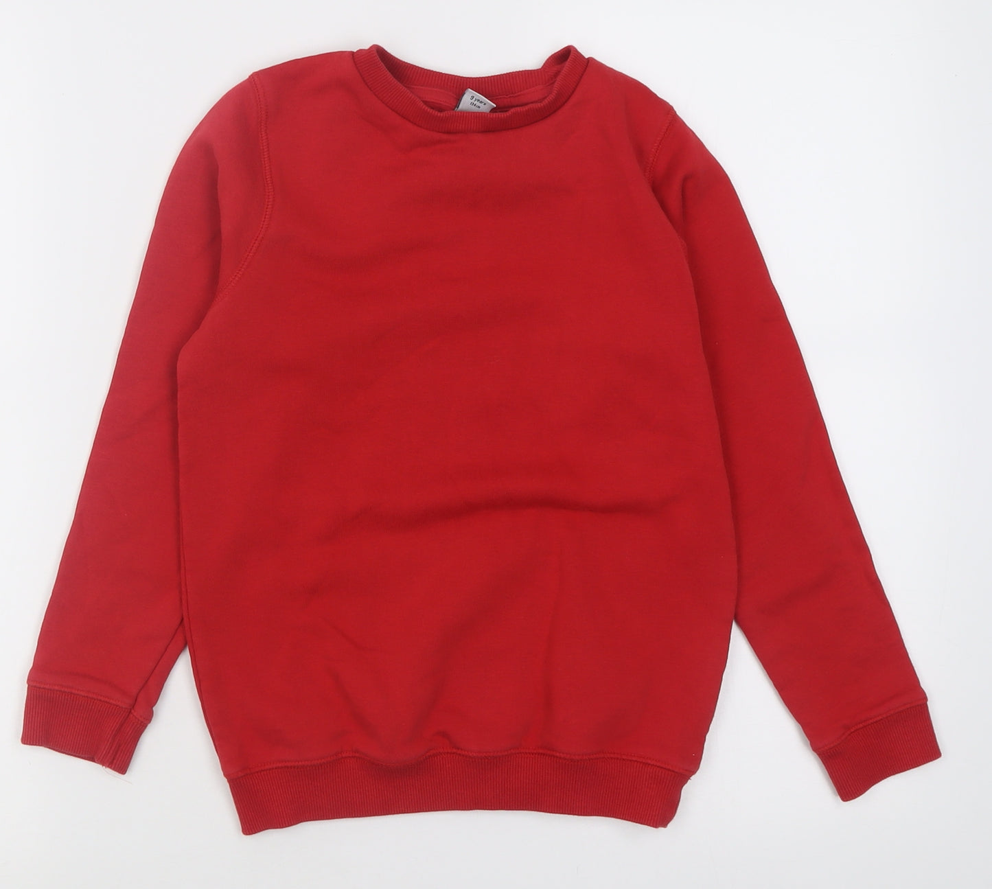 TU Boys Red  Cotton Pullover Sweatshirt Size 9 Years  Pullover - School Wear