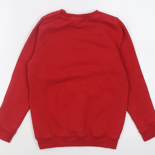 TU Boys Red  Cotton Pullover Sweatshirt Size 9 Years  Pullover - School Wear