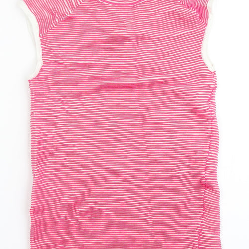 NEXT Girls Pink  Viscose Pencil Dress  Size 8 Years  Round Neck Zip