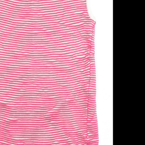 NEXT Girls Pink  Viscose Pencil Dress  Size 8 Years  Round Neck Zip
