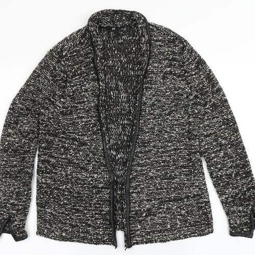 H&M Womens Black V-Neck  Acrylic Cardigan Jumper Size S