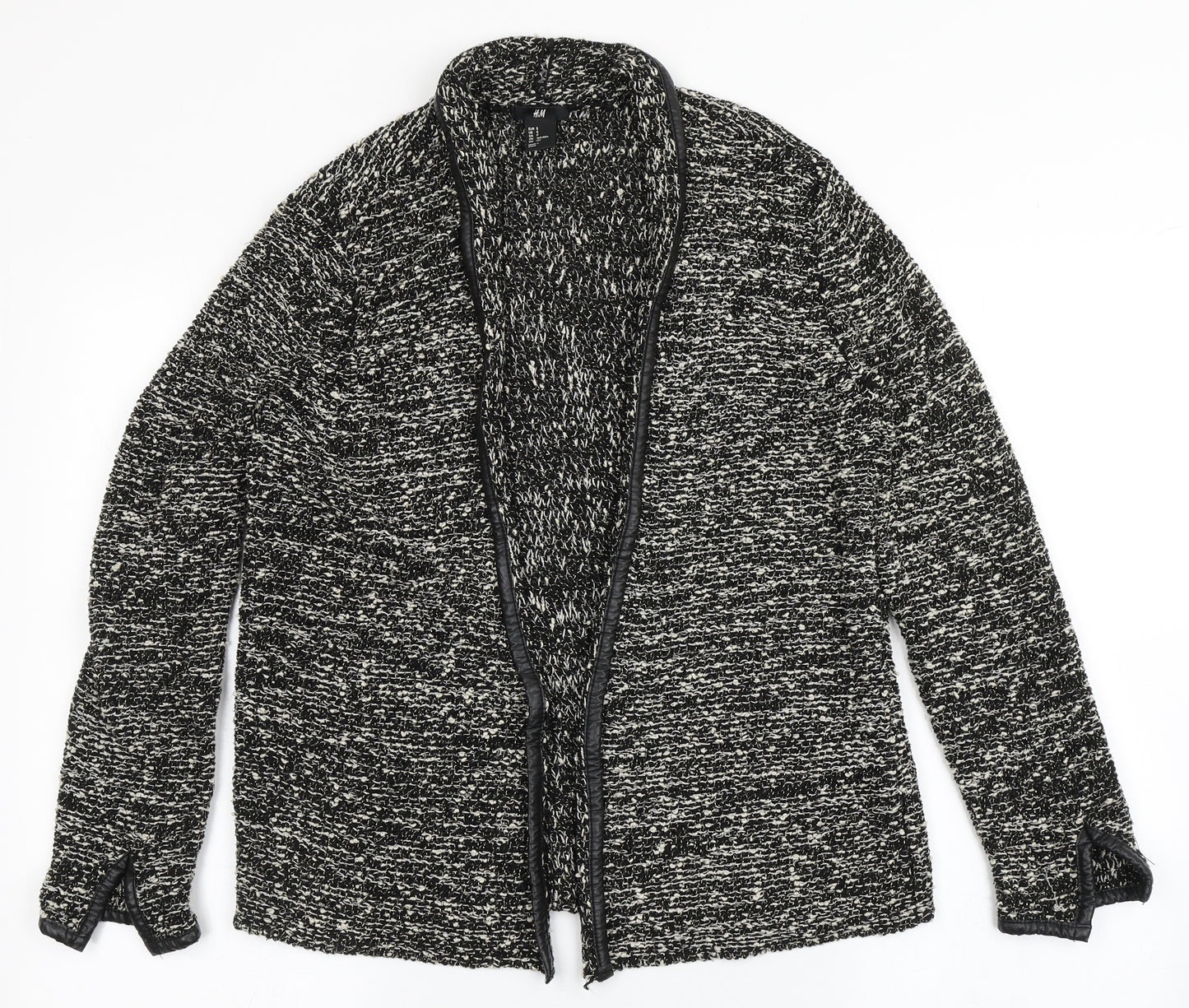 H&M Womens Black V-Neck  Acrylic Cardigan Jumper Size S