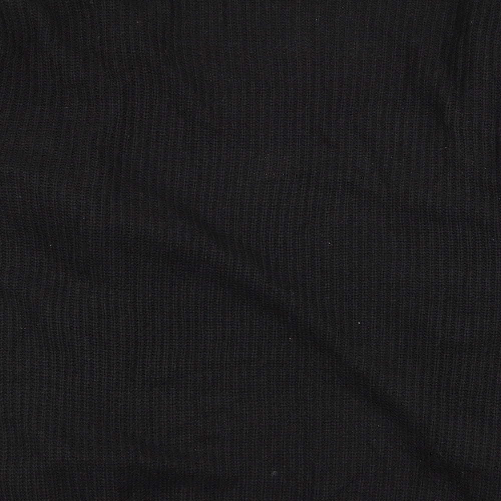 Yours Womens Black Round Neck  Acrylic Cardigan Jumper Size 22
