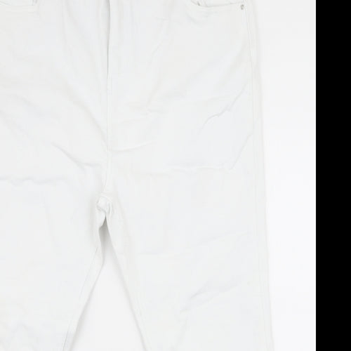 Denim 365 Womens White  Cotton Skinny Jeans Size 20 L25 in Slim Zip