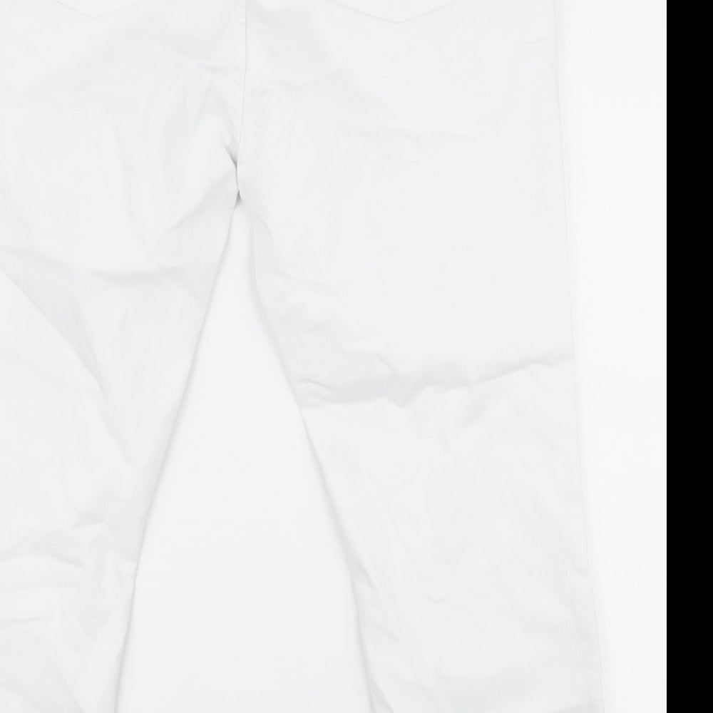 Denim 365 Womens White  Cotton Skinny Jeans Size 20 L25 in Slim Zip