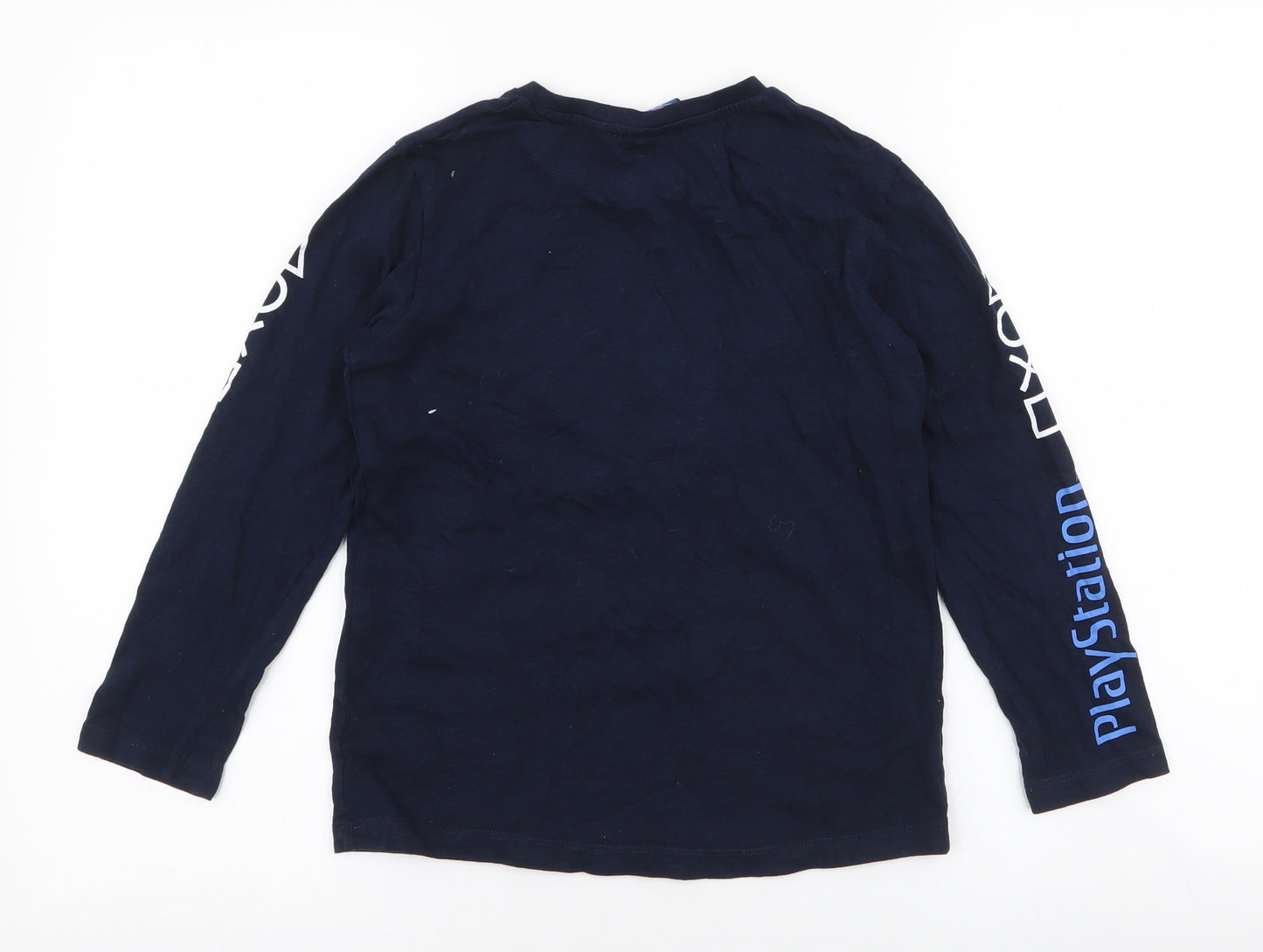 NEXT Boys Blue  100% Cotton Jersey T-Shirt Size 8 Years Round Neck Pullover - Playstation