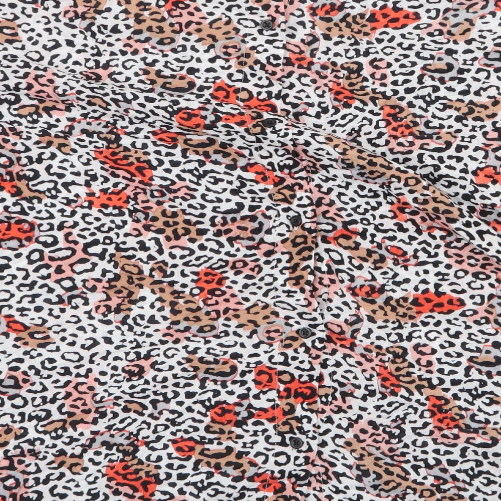 George Womens Multicoloured Animal Print Viscose Basic Blouse Size 22 Round Neck