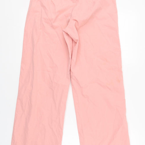 I SAW IT FIRST Womens Pink  Cotton Trousers  Size 8 L31 in Regular Button