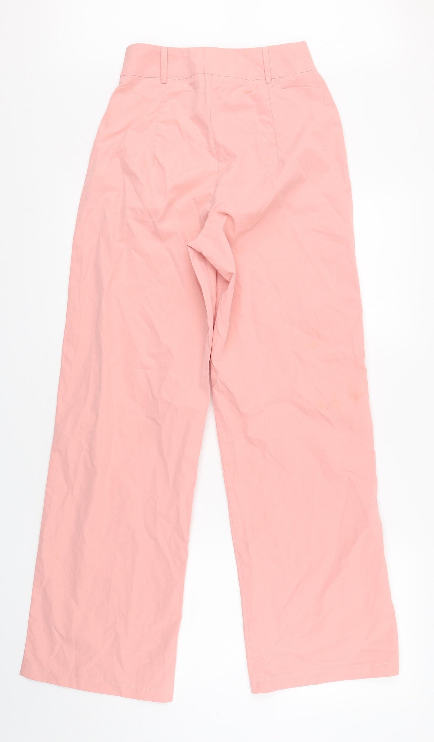 I SAW IT FIRST Womens Pink  Cotton Trousers  Size 8 L31 in Regular Button