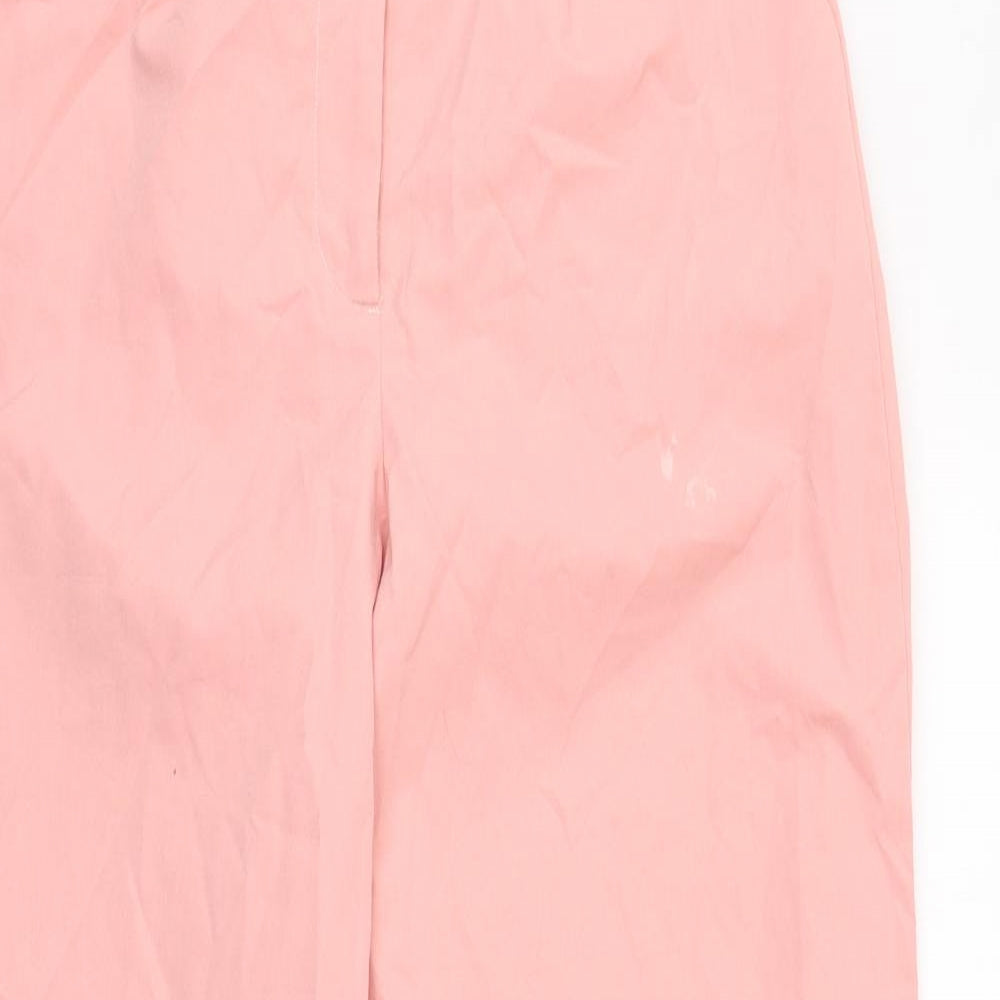 I SAW IT FIRST Womens Pink  Cotton Trousers  Size 8 L31 in Regular Button