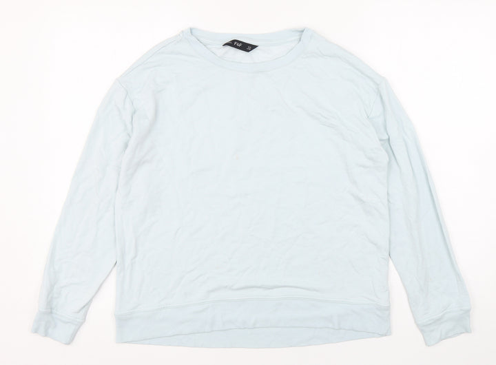 F&F Womens Blue  Viscose Pullover Sweatshirt Size 10  Pullover