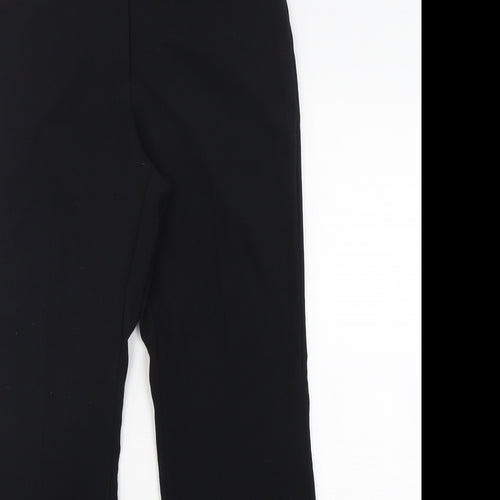 Marks and Spencer Womens Black  Polyester Trousers  Size 8 L29 in Regular Hook & Eye