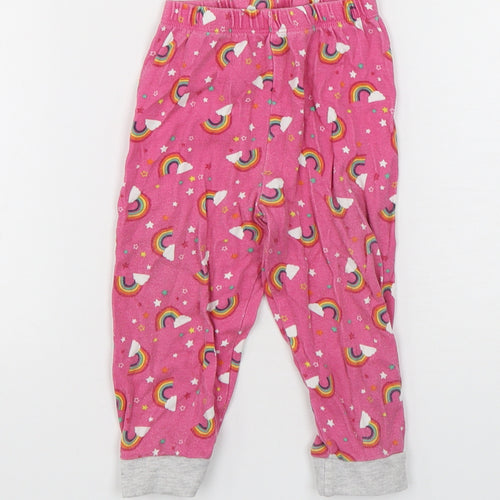 Primark Girls Pink Geometric Cotton  Pyjama Pants Size 12-18 Months