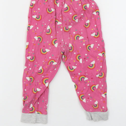 Primark Girls Pink Geometric Cotton  Pyjama Pants Size 12-18 Months