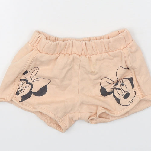 Disney Girls Pink  Cotton Sweatpants Trousers Size 18-24 Months   - Shorts