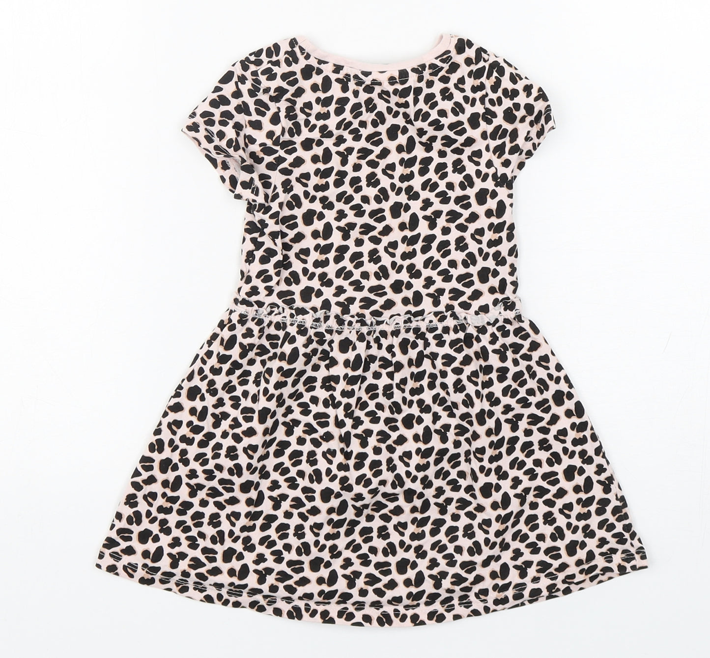 E-vie Girls Multicoloured Animal Print Cotton A-Line  Size 12-18 Months  Round Neck
