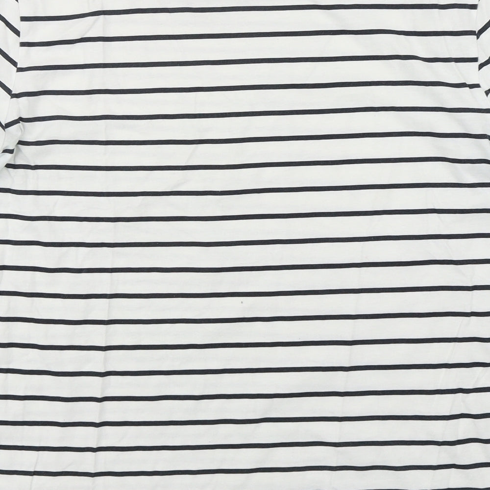 New Look Mens Multicoloured Striped Cotton  T-Shirt Size M Round Neck