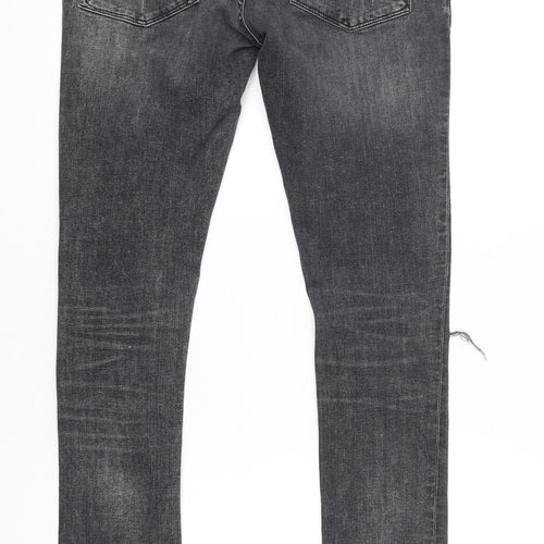 River Island  Mens Grey  Cotton Skinny Jeans Size 32 L34 in Regular