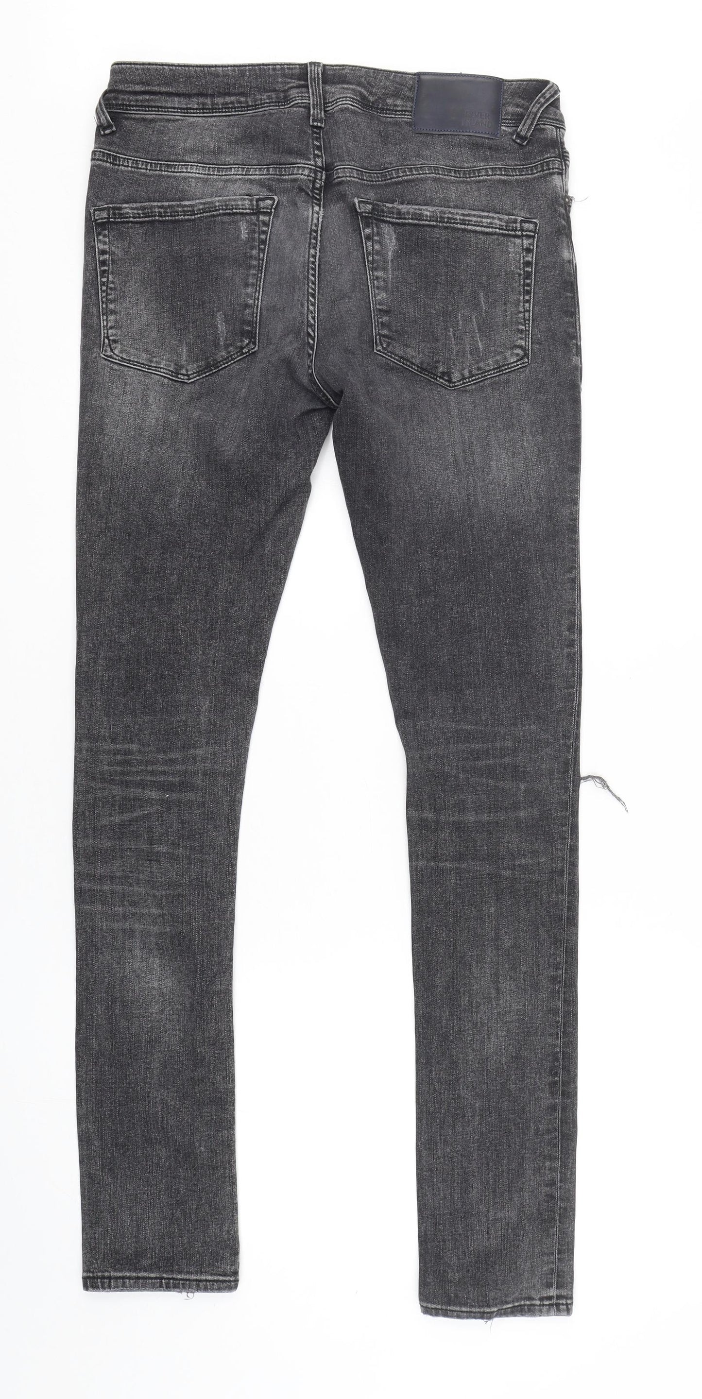 River Island  Mens Grey  Cotton Skinny Jeans Size 32 L34 in Regular